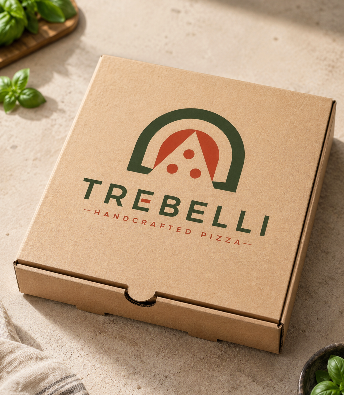 Pizza TREBELLI en caja